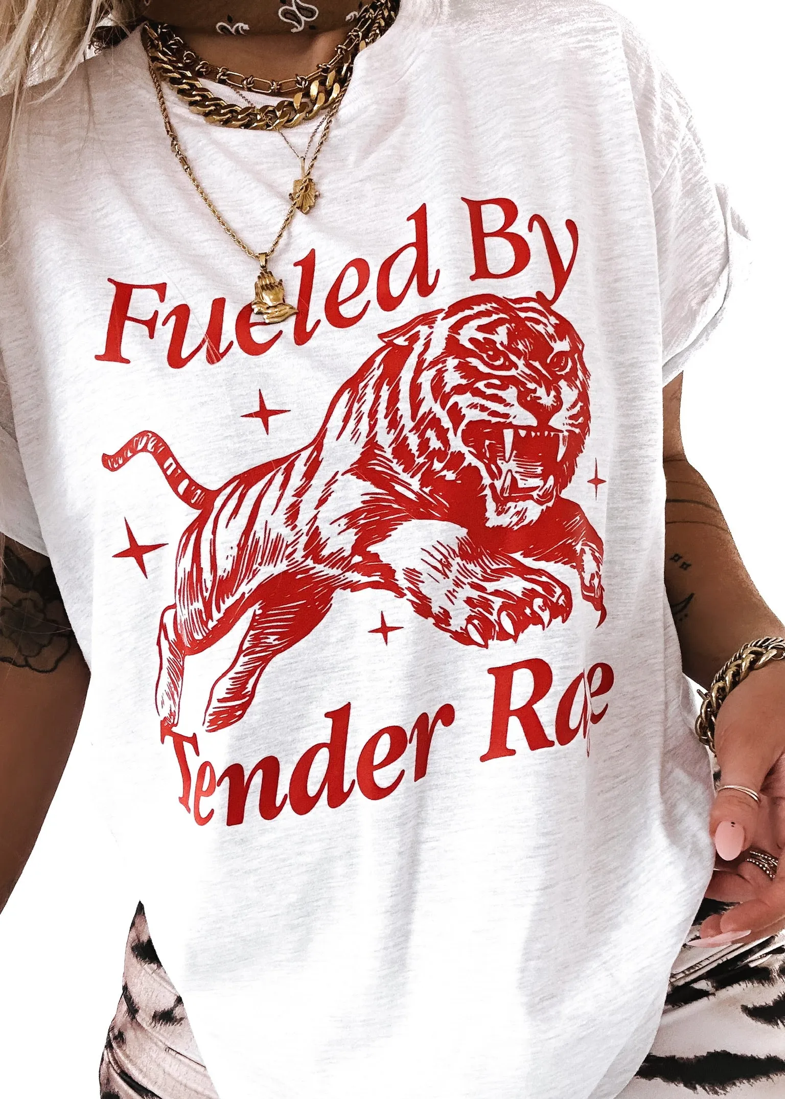 FUELED BY TENDER RAGE SIDE SLIT TEE