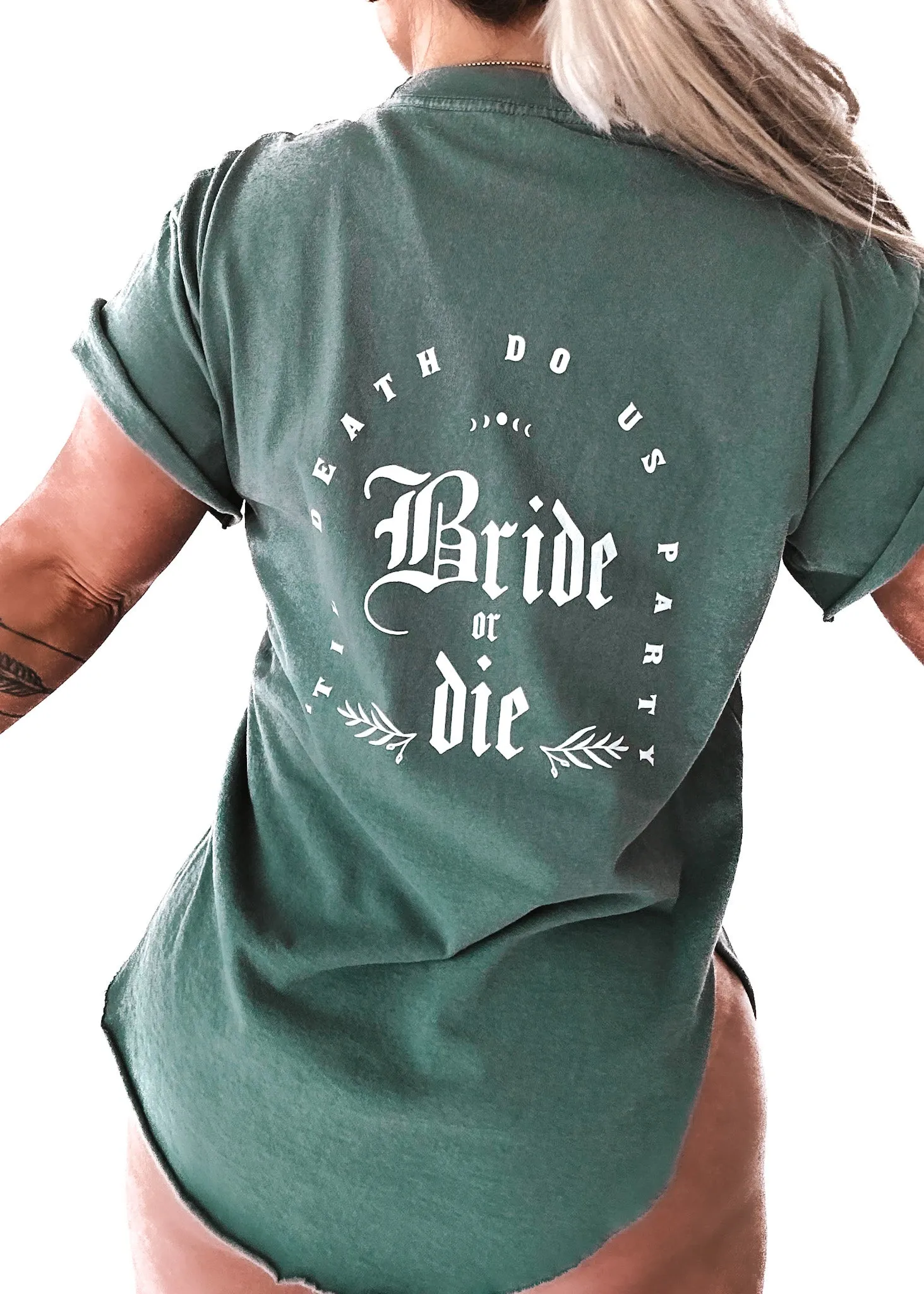 GOTHIC BRIDE OR DIE SIDE SLIT TEE