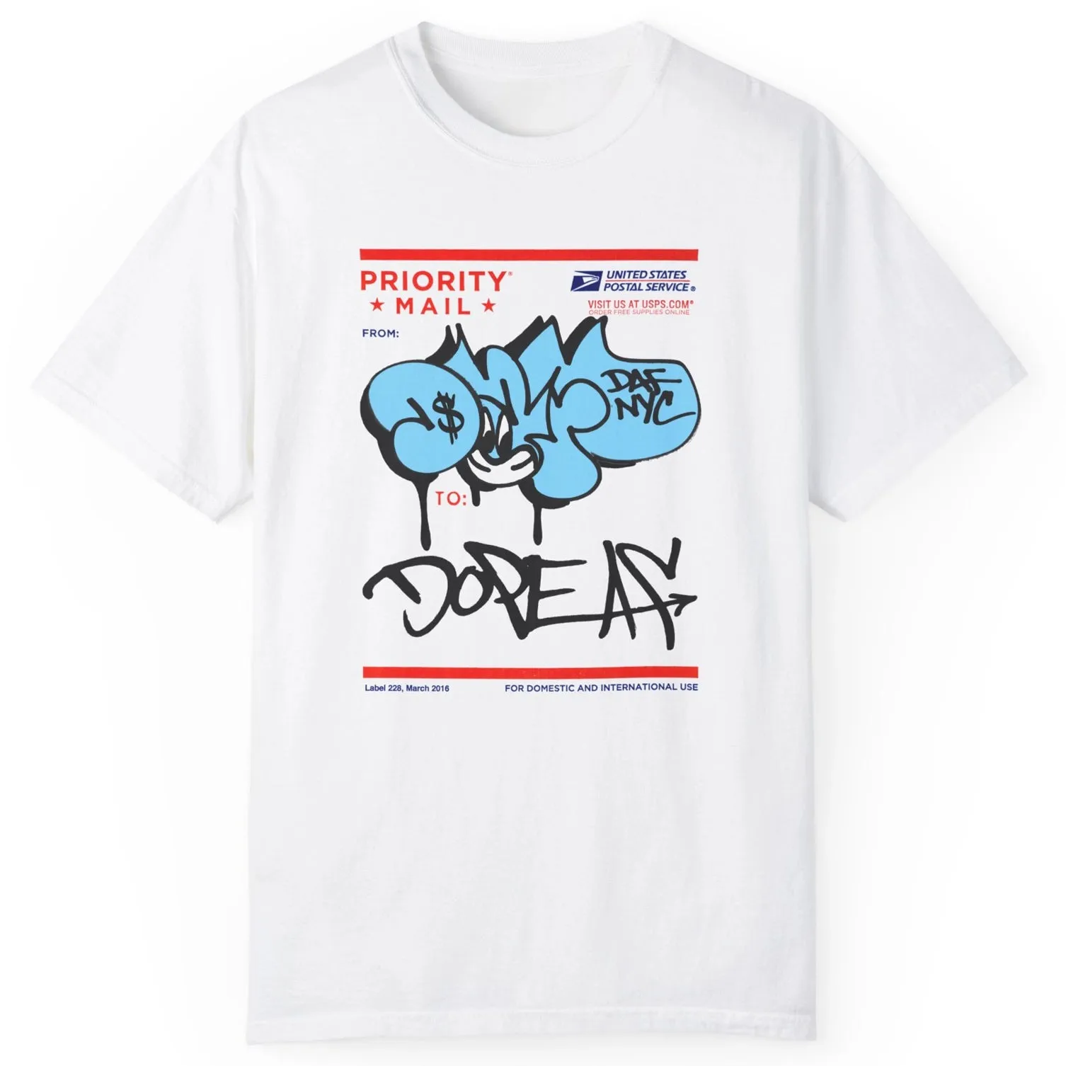 Graffiti Postal Label T-shirt