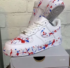 Graffiti Red Blue Custom Air Force 1