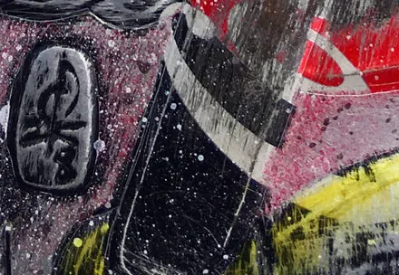 Hand Signed PRINT - BASHFUL MICKEY on COKE ZERO can
