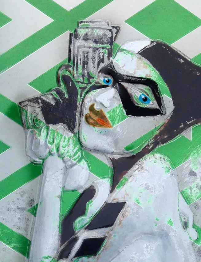 Hand Signed PRINT - By Chris Duncan - HARLEY QUINN on Carlsberg