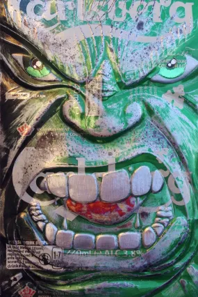 Hand Signed PRINT - By Chris Duncan - HULK on Carlsberg