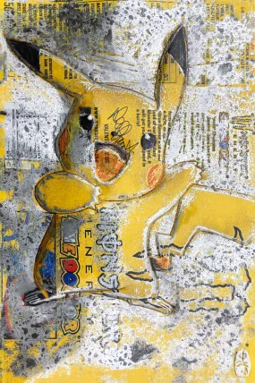 Hand Signed PRINT by Chris Duncan, PIKACKU on MONSTER Can