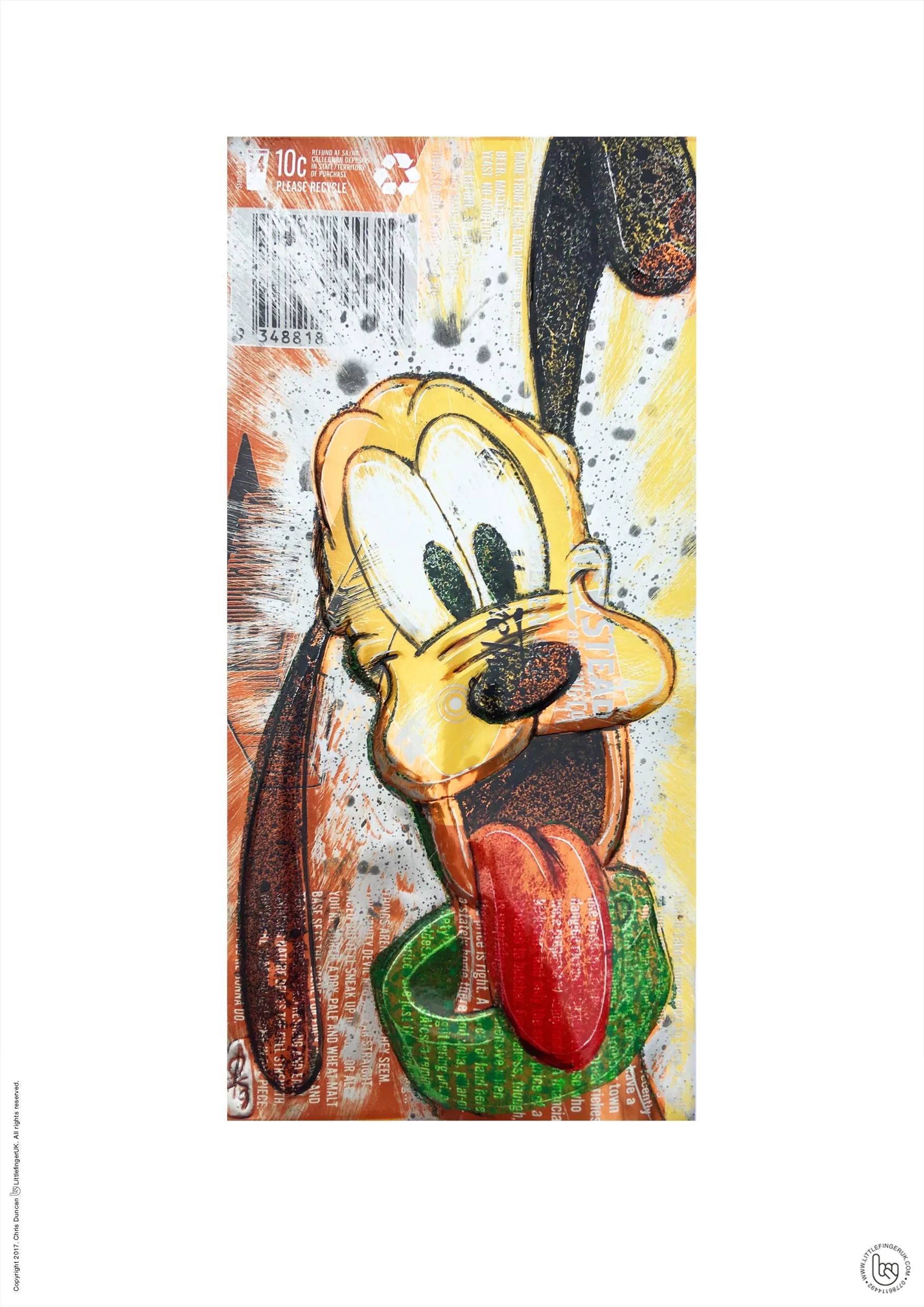 Hand Signed PRINT by Chris Duncan - PLUTO