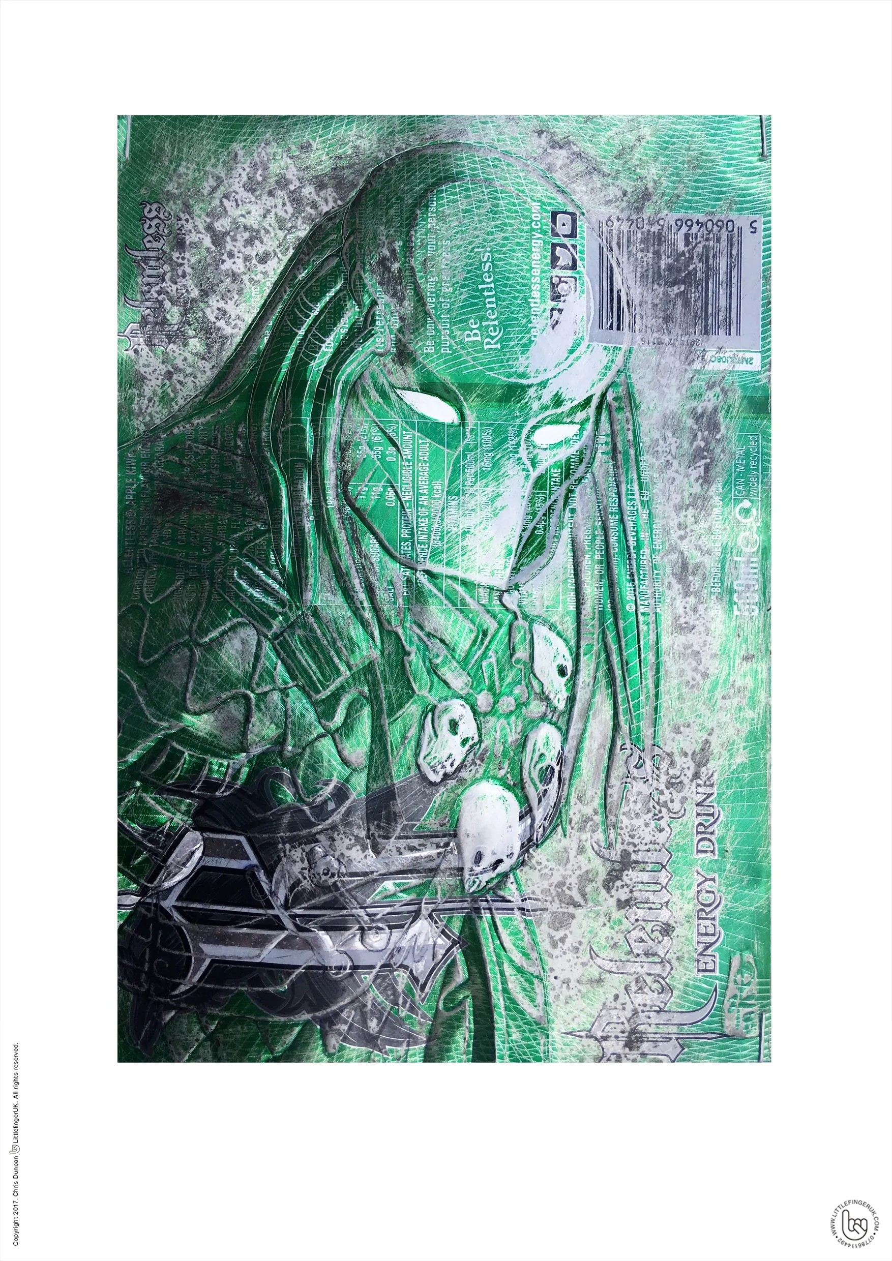 Hand Signed PRINT - By Chris Duncan - PREDATOR on RELENTLESS can