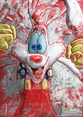 Hand Signed Print - By Chris Duncan - ROGER RABBIT on COKE