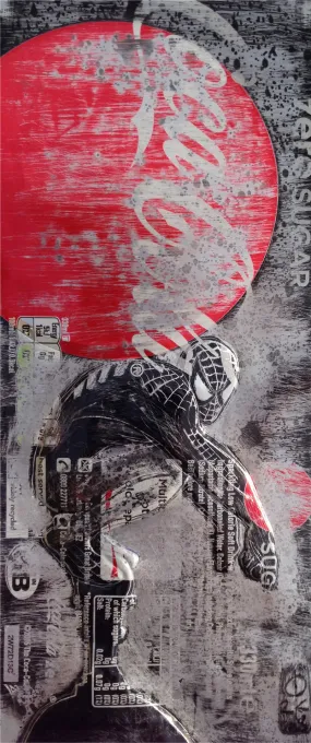 Hand Signed PRINT by Chris Duncan, SPIDERMAN on Coke Zero Can