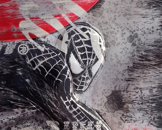 Hand Signed PRINT by Chris Duncan, SPIDERMAN on Coke Zero Can