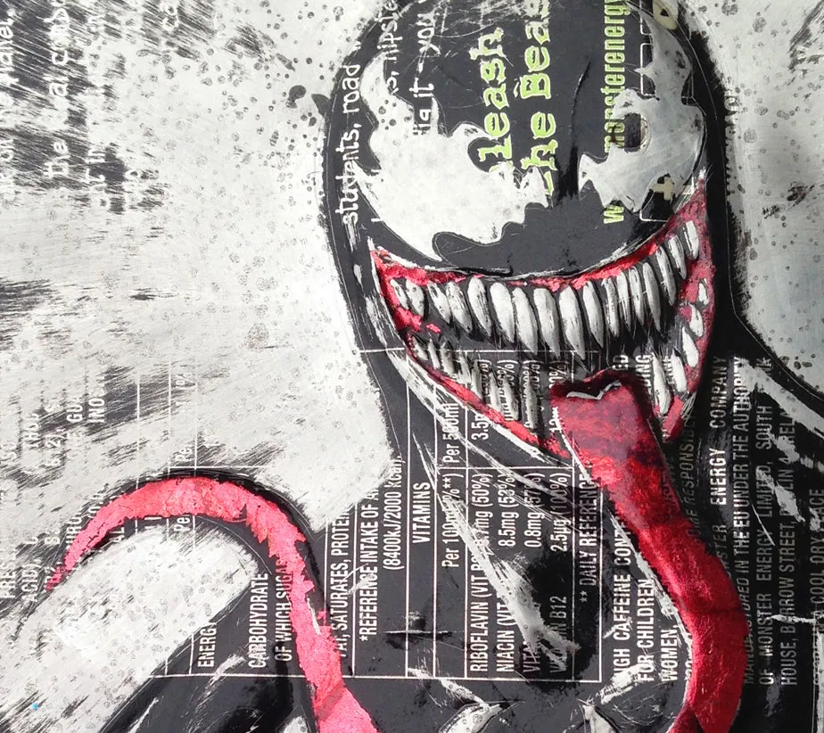 Hand Signed PRINT - By Chris Duncan - VENOM on MONSTER can
