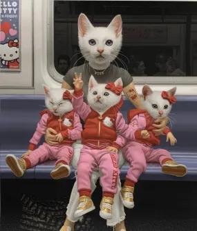 Hello Kitties AP Archival Print by Matthew Grabelsky