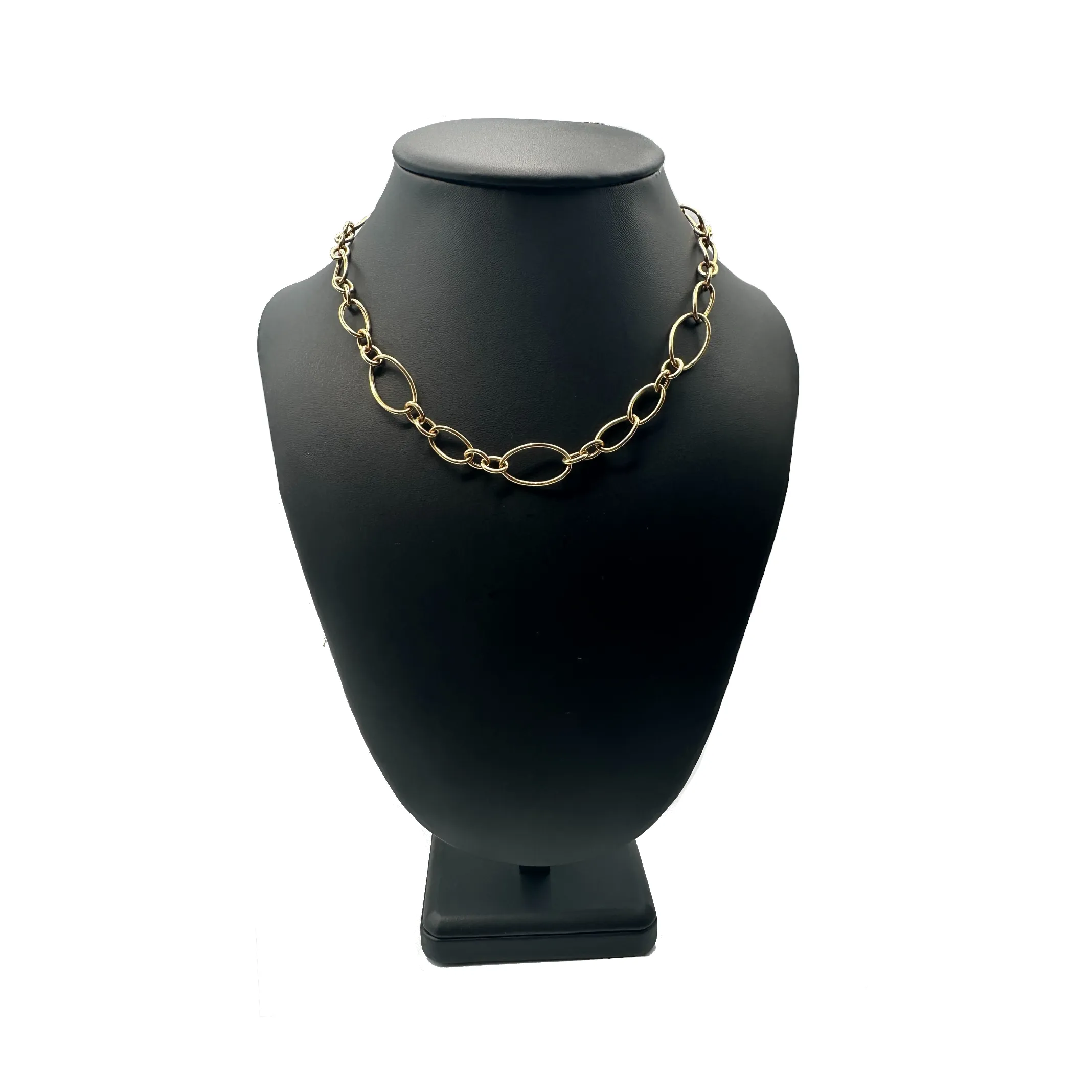 Italian Faraone Menella By 'R.F.M.A.S.' Stella Collection 18k Gold Necklace