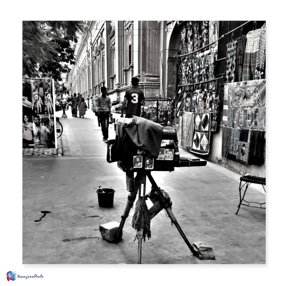 Jaipur Street Photography B/W Poster 8x8