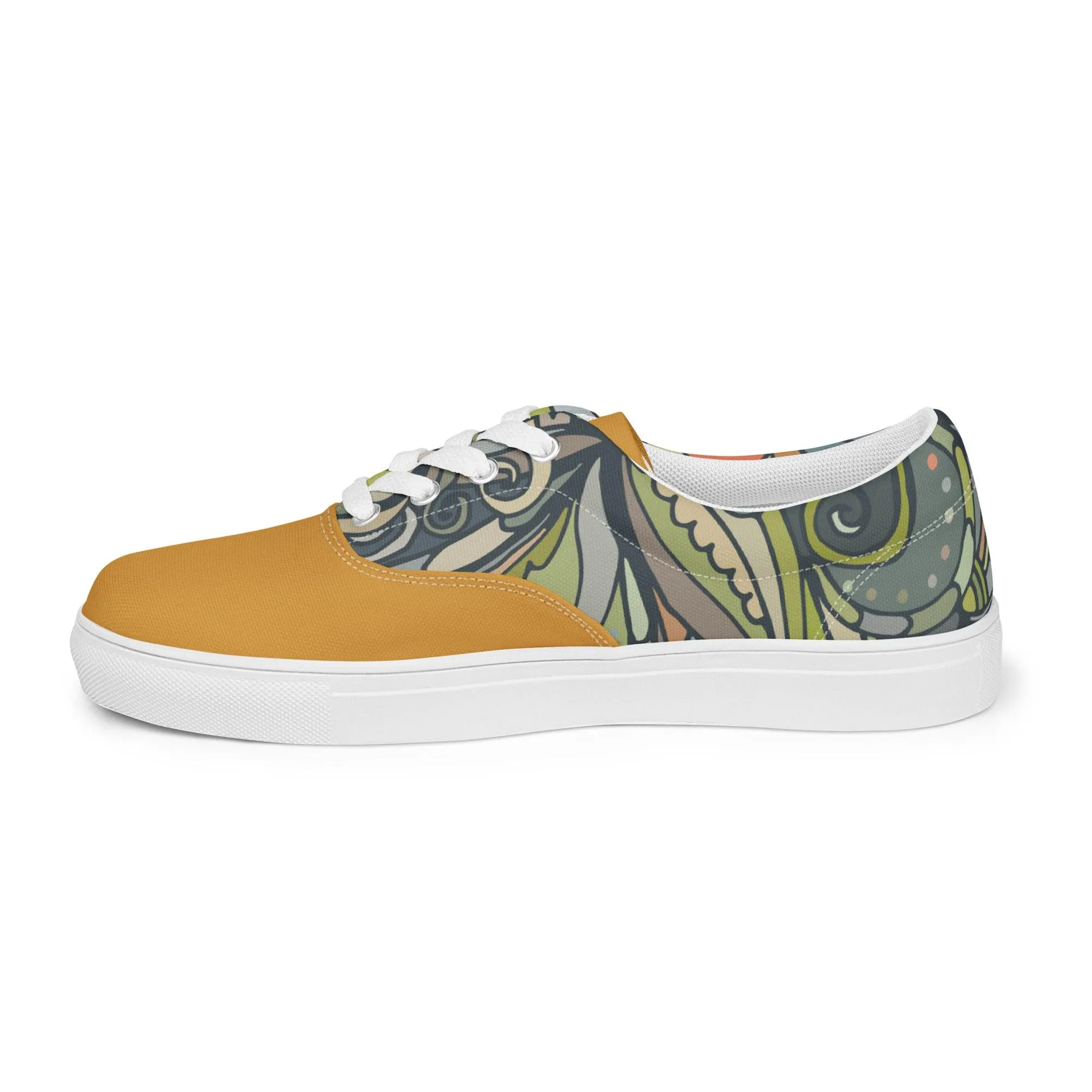 Jana Mix Lace Up Canvas Sneakers