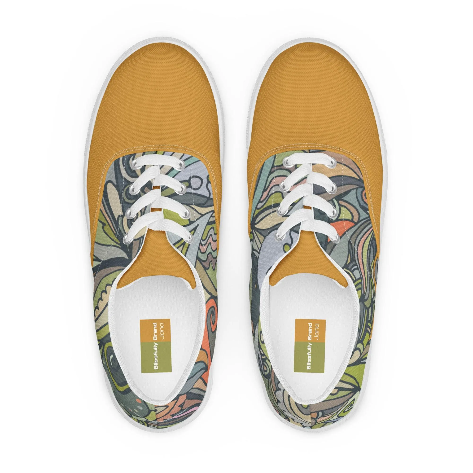 Jana Mix Lace Up Canvas Sneakers