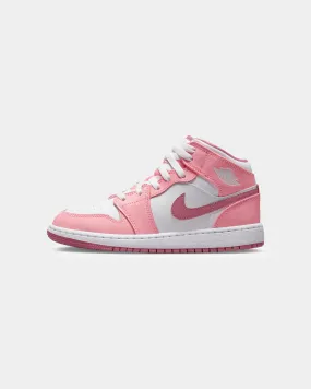 Jordan Kids' Air Jordan 1 Mid (GS) "Valentine's Day" Coral Chalk/Sail
