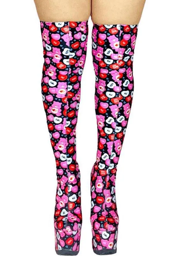 Labyrinth Care Bears Valentine [Black/Pink] | BOOTS*