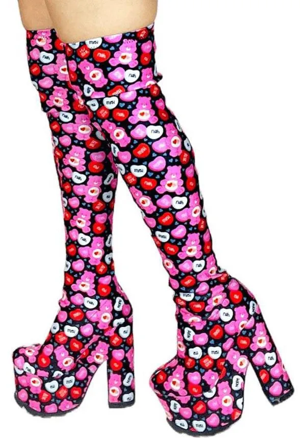 Labyrinth Care Bears Valentine [Black/Pink] | BOOTS*