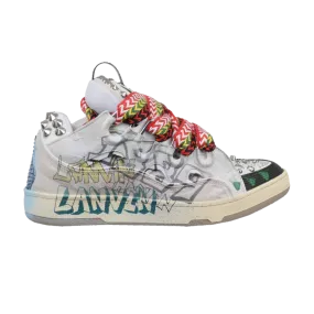 Lanvin Curb Sneakers 'Graffiti', white