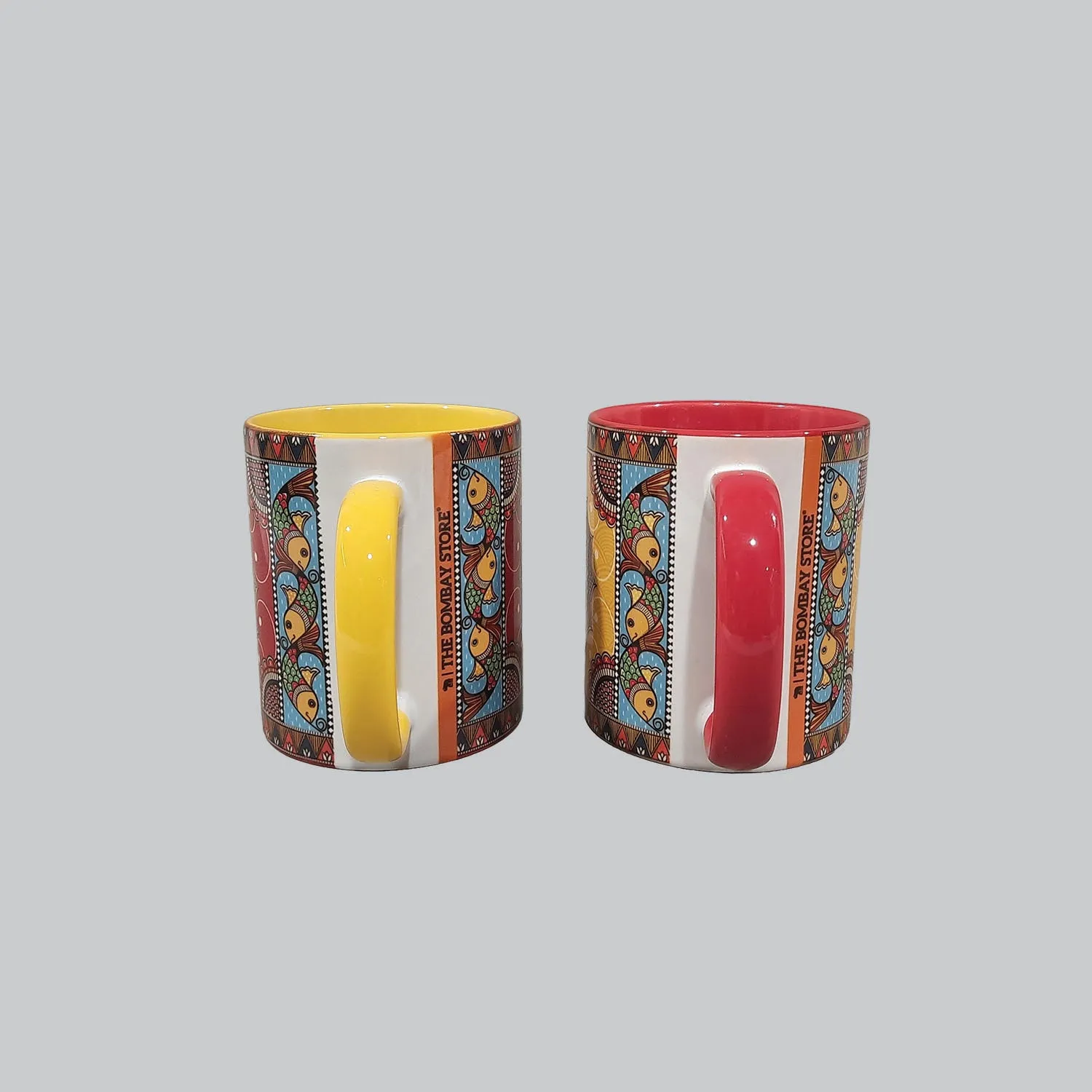 Madhubani Coffee Mugs Set of 2 (300 ml each)