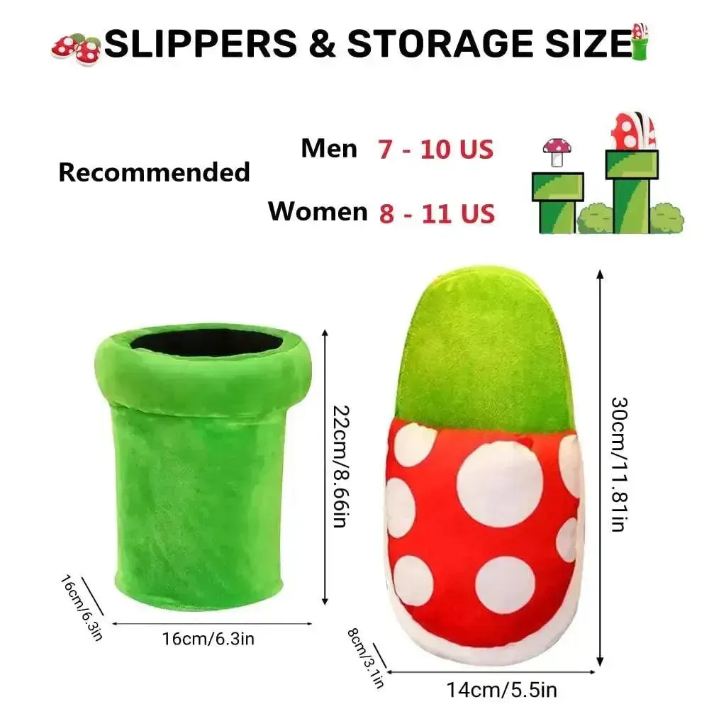Mario Piranha Plant Plush Slippers