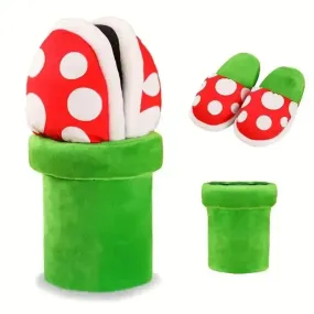Mario Piranha Plant Plush Slippers
