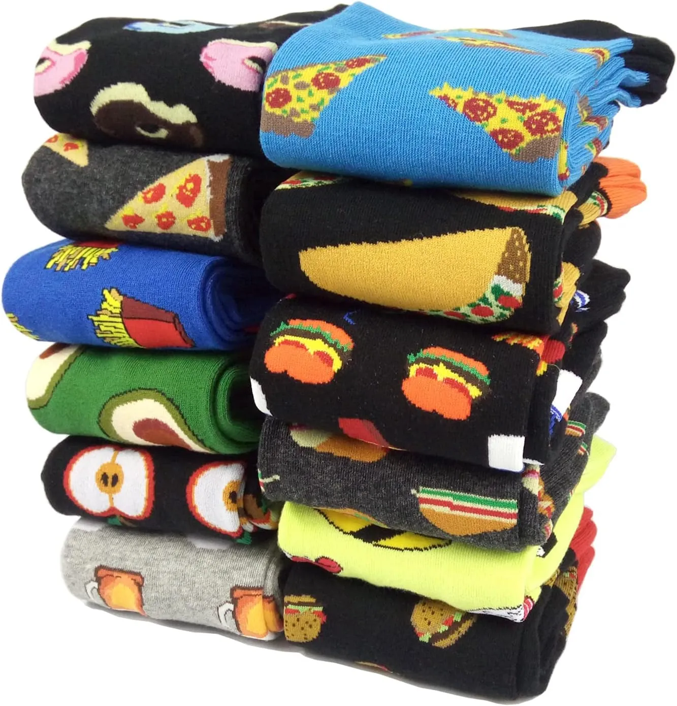 Men's Funny Pattern Dress Socks Crazy Design Cotton Socks Novelty Gifts for Men