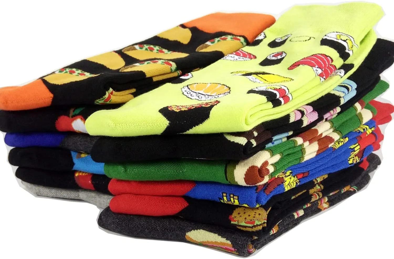 Men's Funny Pattern Dress Socks Crazy Design Cotton Socks Novelty Gifts for Men