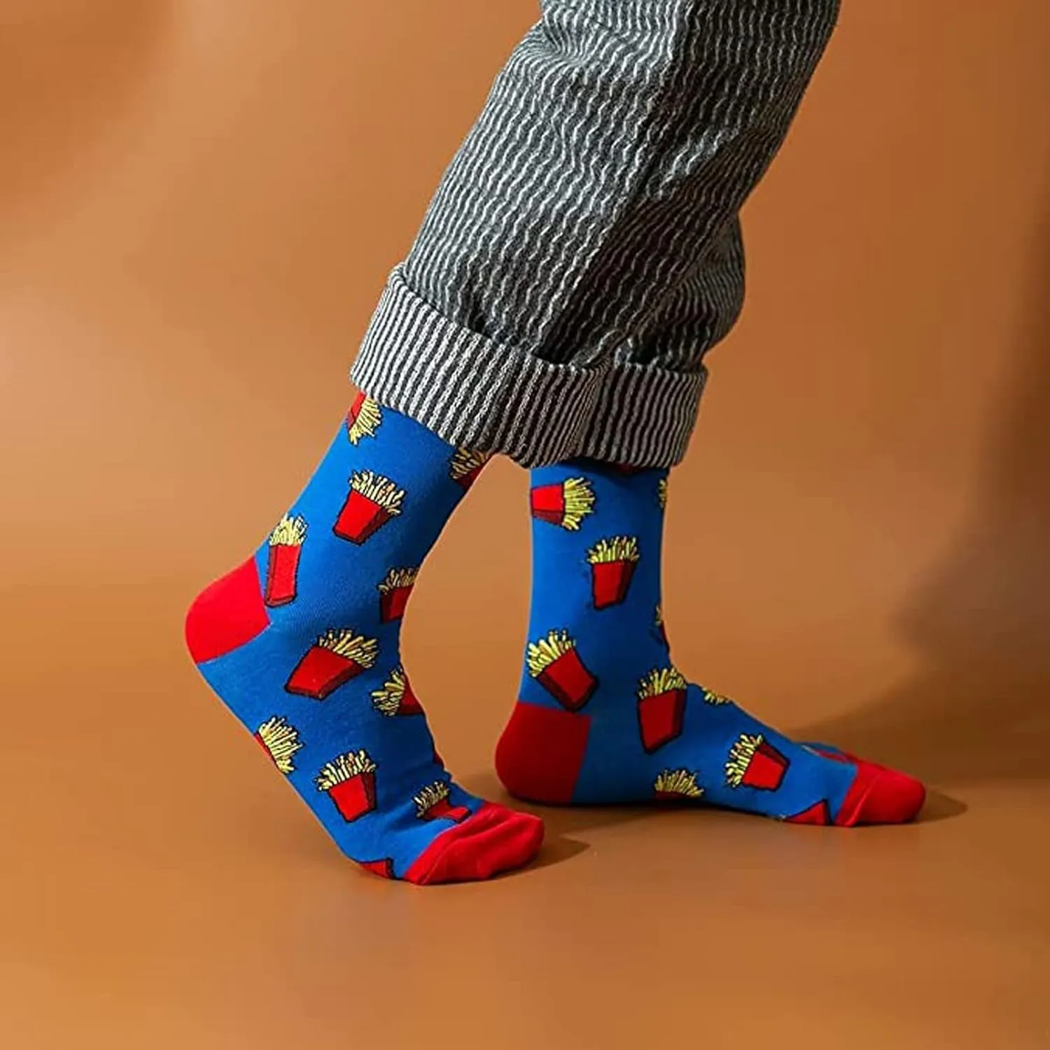 Men's Funny Pattern Dress Socks Crazy Design Cotton Socks Novelty Gifts for Men