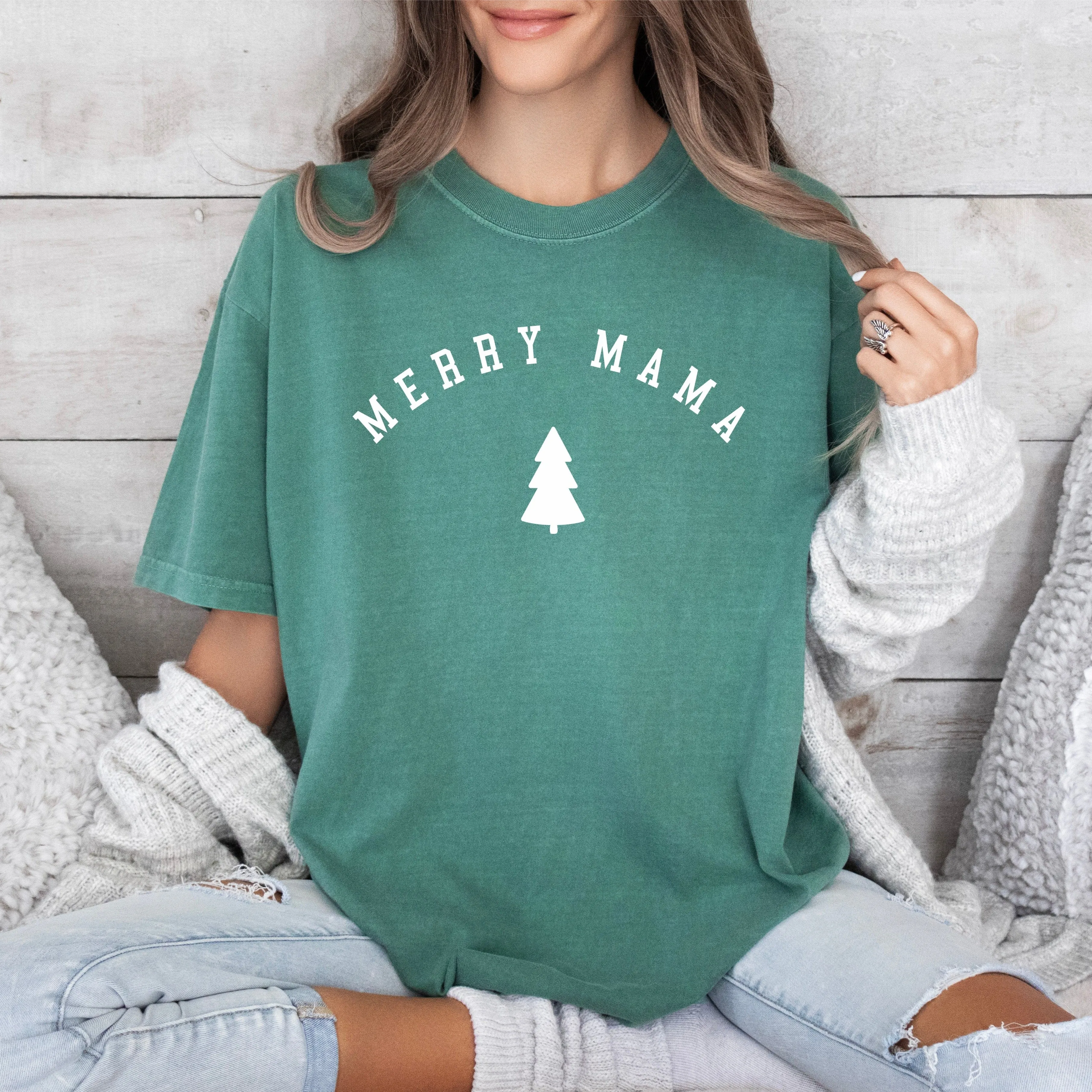 Merry Mama | Adult Green Tee
