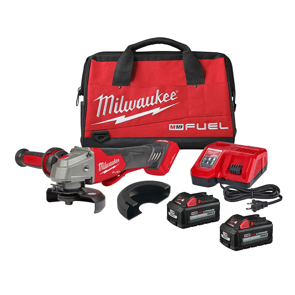 Milwaukee 2882-22 M18 FUEL™ 4-1/2" / 5" Braking Grinder w/ ONE-KEY™  Paddle Switch, No-Lock Kit
