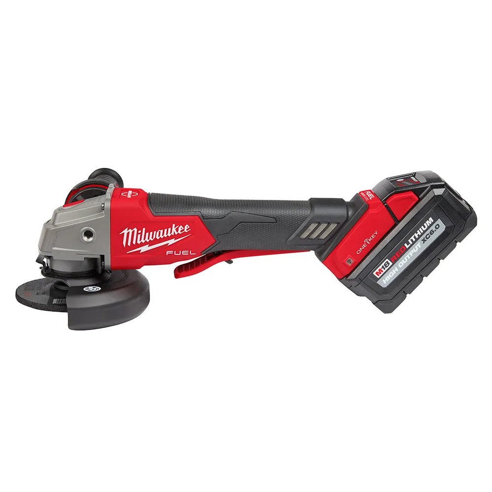 Milwaukee 2882-22 M18 FUEL™ 4-1/2" / 5" Braking Grinder w/ ONE-KEY™  Paddle Switch, No-Lock Kit
