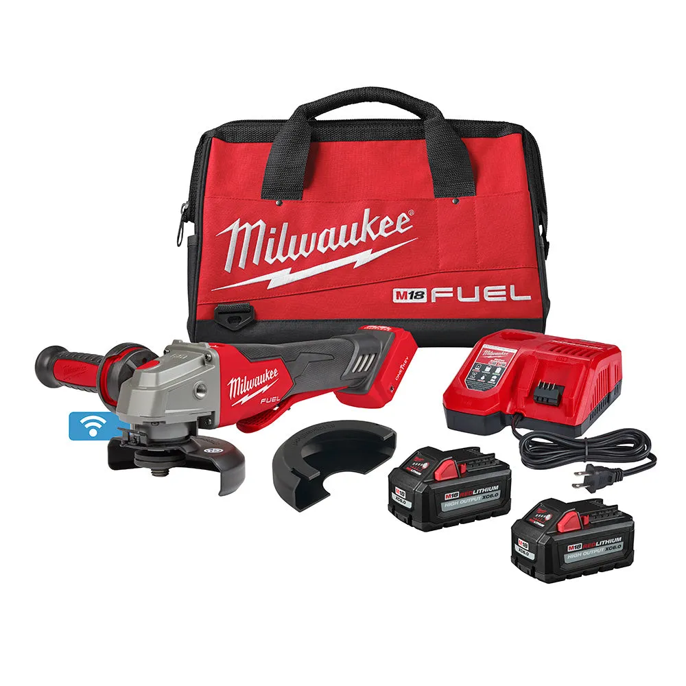 Milwaukee 2882-22 M18 FUEL™ 4-1/2" / 5" Braking Grinder w/ ONE-KEY™  Paddle Switch, No-Lock Kit
