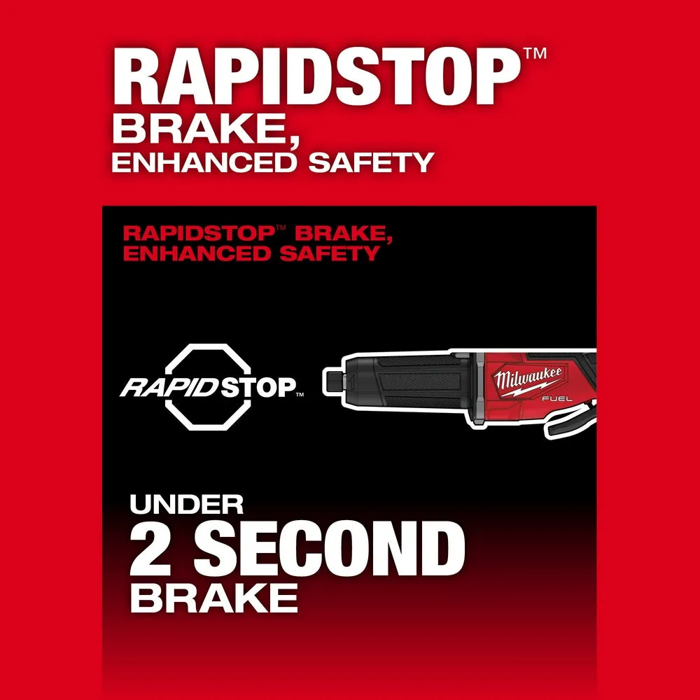 Milwaukee 2984-20 M18 FUEL Variable Speed, Braking Die Grinder, Paddle Switch w/ ONE-KEY