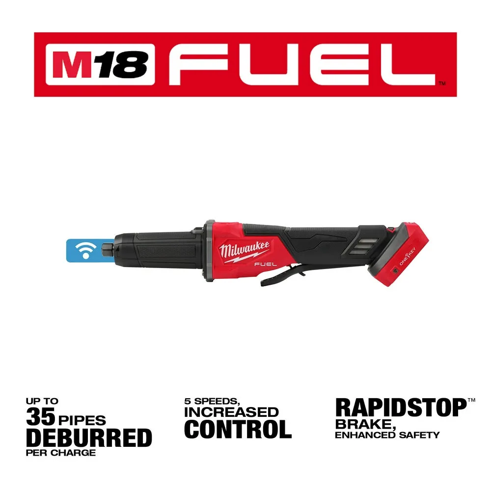 Milwaukee 2984-20 M18 FUEL Variable Speed, Braking Die Grinder, Paddle Switch w/ ONE-KEY