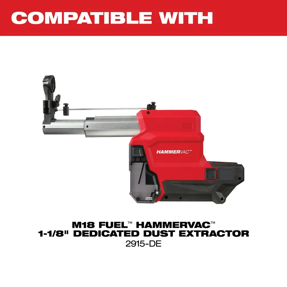 Milwaukee M18 Fuel 1-1/8" Sds Plus Rotary Hammer with One-Key