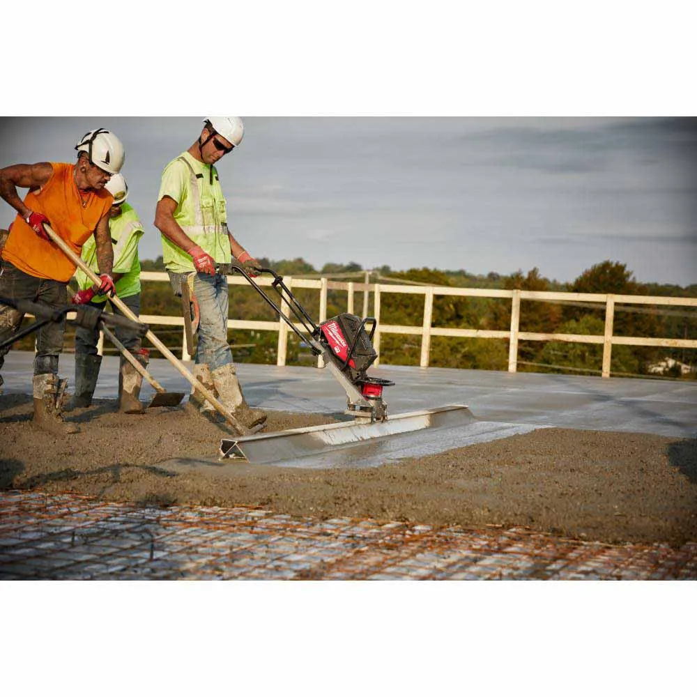 Milwaukee MXF381-2CP MX FUEL Push-Start Vibratory Screed Kit w/ Two Batteries and Charger