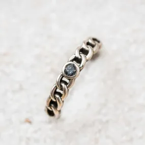 Montana Sapphire Curb Chain Ring