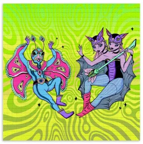 MothMan x Nai Palm Blotter Paper Archival Print by Lauren YS