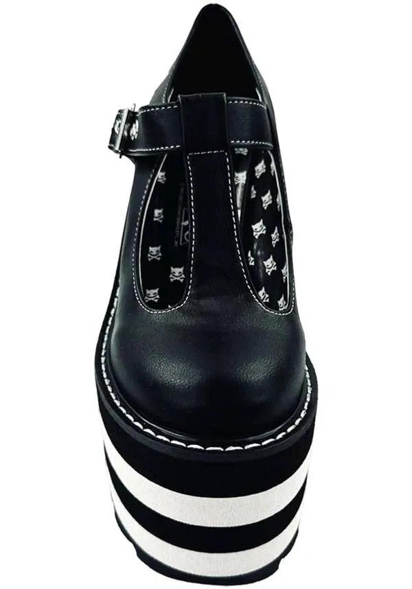 Moxie [Black/White] | PLATFORM BOOTS*