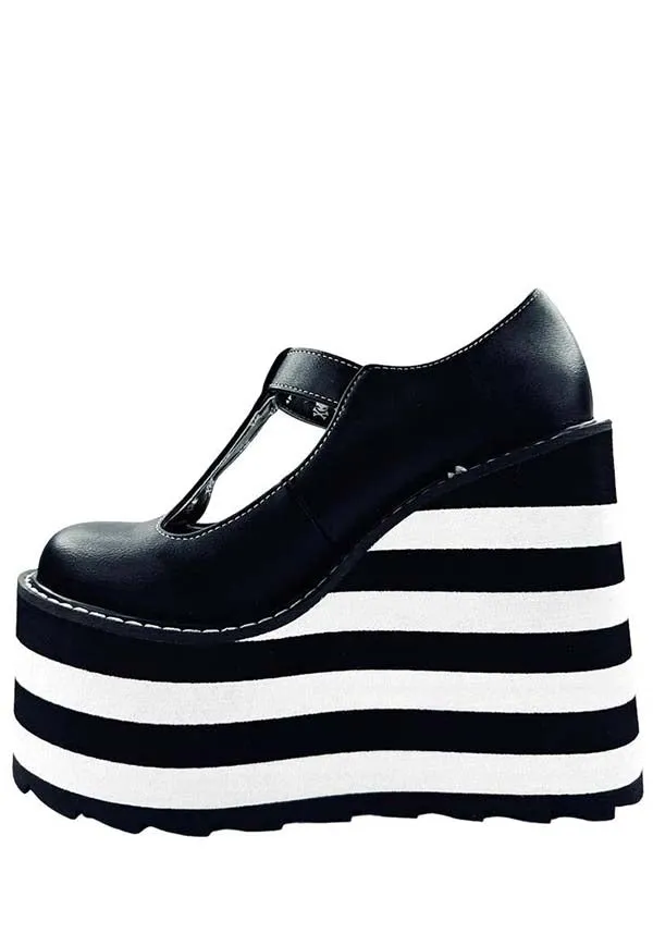 Moxie [Black/White] | PLATFORM BOOTS*