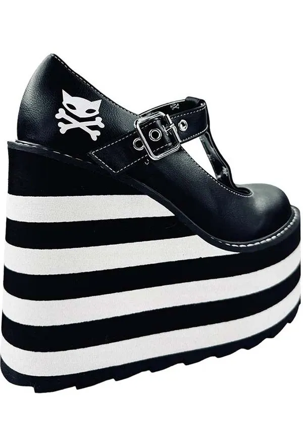 Moxie [Black/White] | PLATFORM BOOTS*