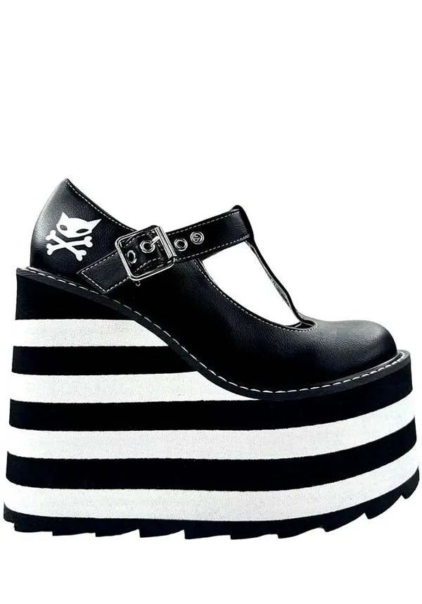 Moxie [Black/White] | PLATFORM BOOTS*