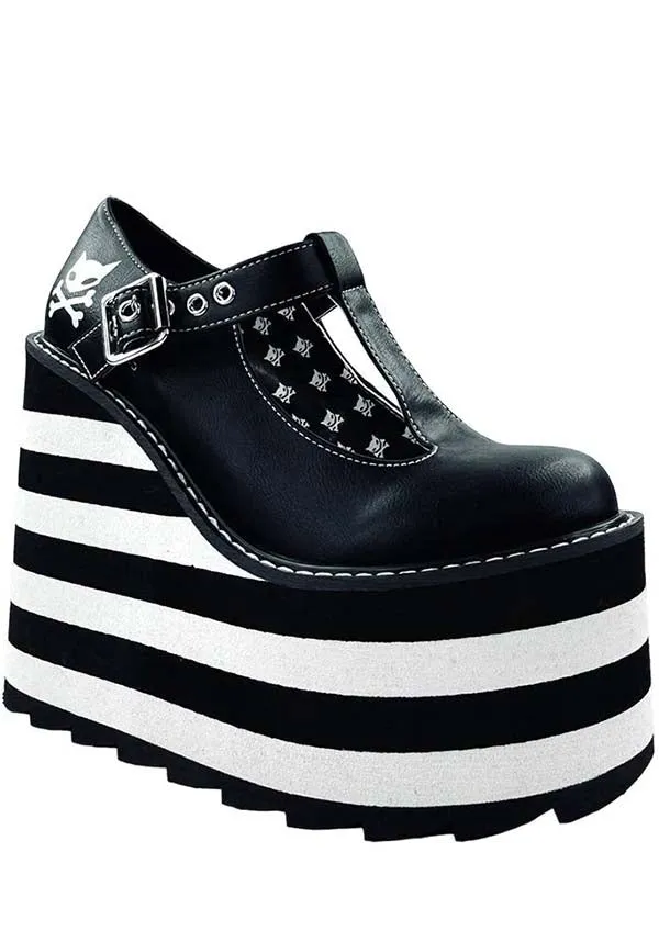 Moxie [Black/White] | PLATFORM BOOTS*