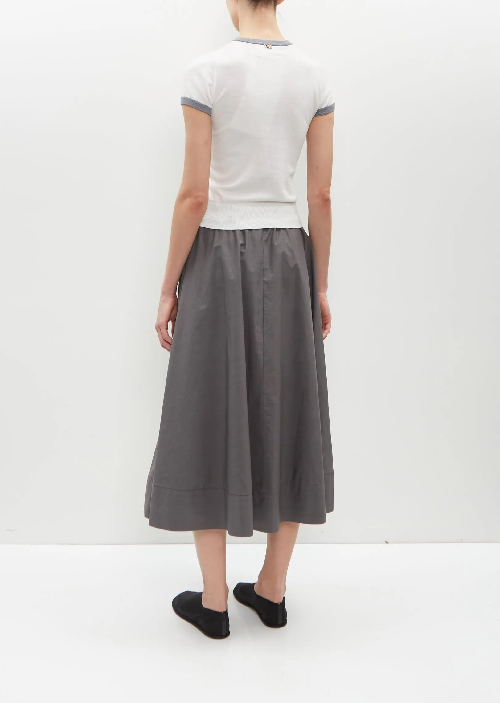 n°339 Chloe Cotton-Cashmere Top — White/Sage