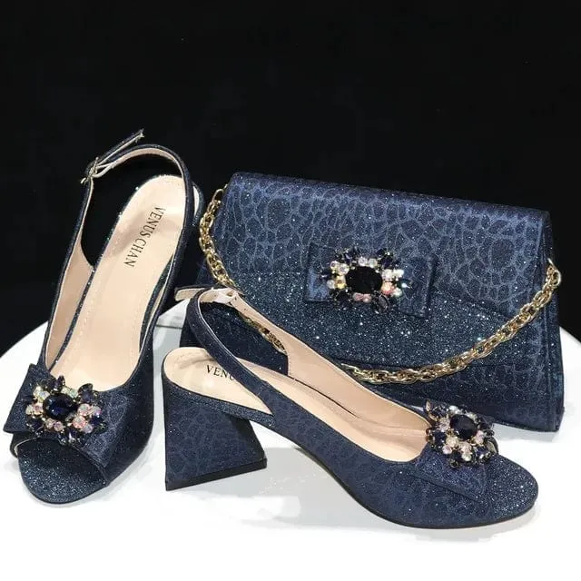 Nigerian Style Shoes and Bag Set
