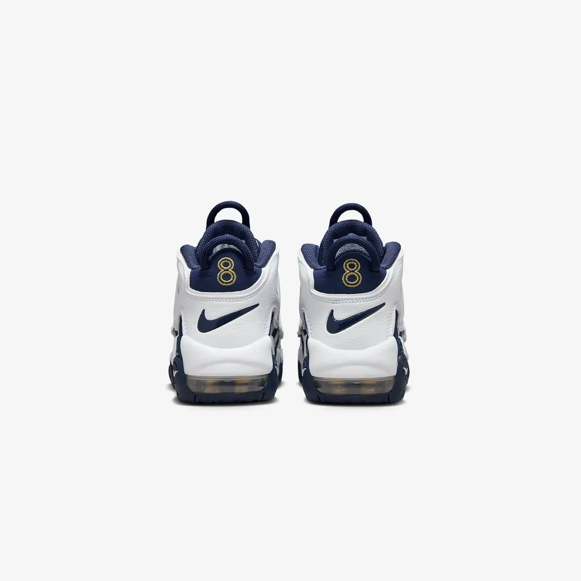 NIKE | AIR MORE UPTEMPO '96 { WHITE/MIDNIGHT NAVY-METALLIC GOLD