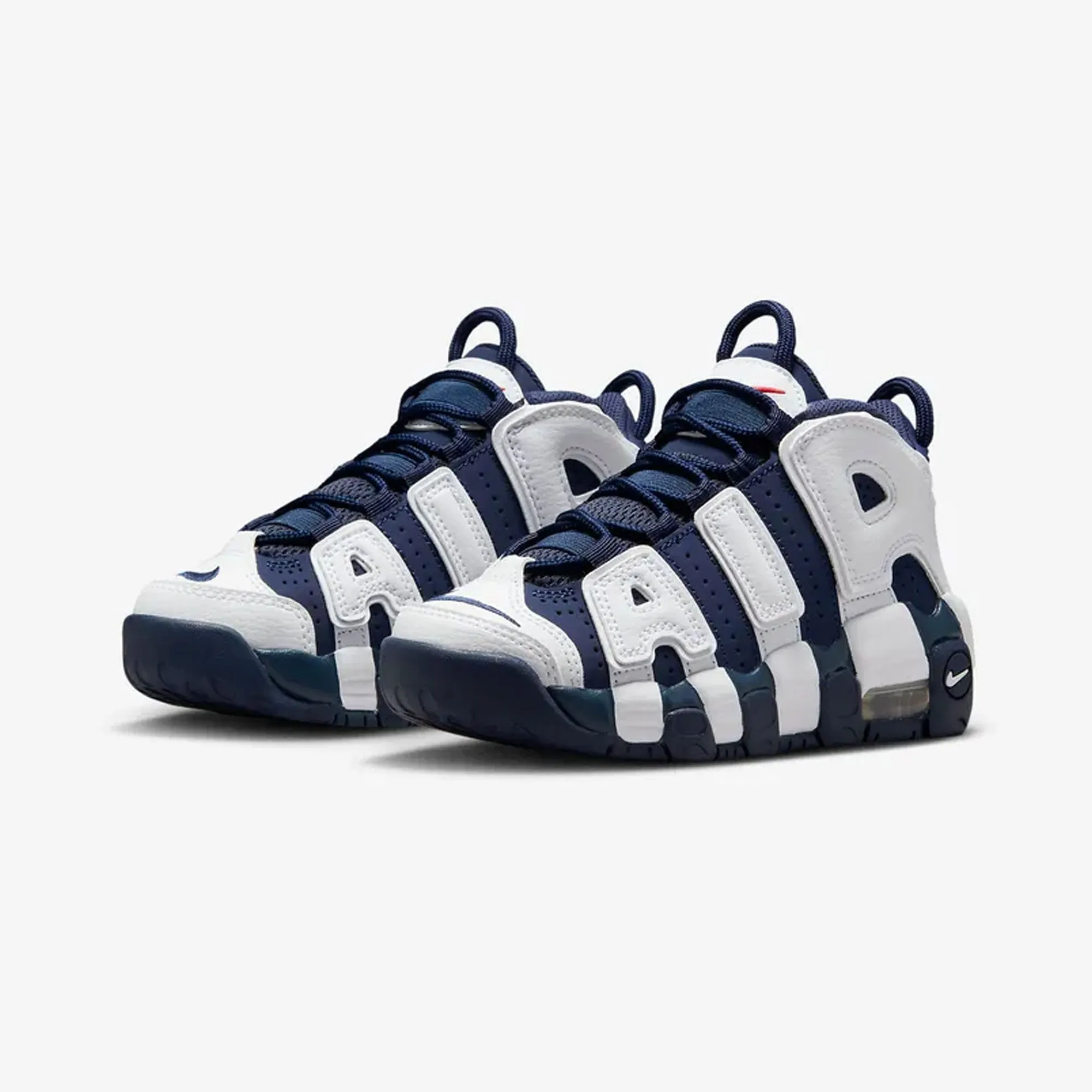 NIKE | AIR MORE UPTEMPO '96 { WHITE/MIDNIGHT NAVY-METALLIC GOLD