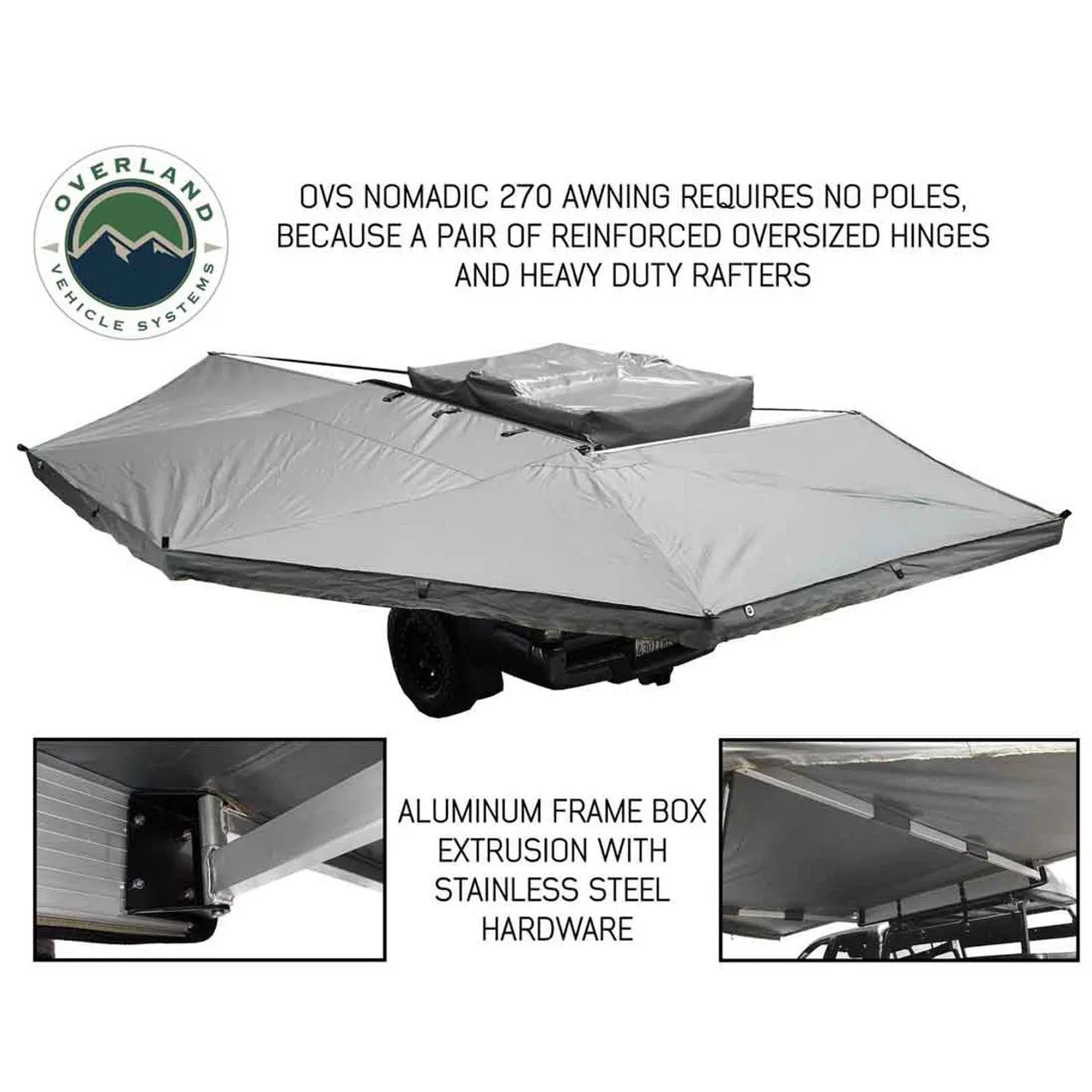 Overland Vehicle Systems HD Nomadic 270 Awning & Wall 1,2,3 & Brackets