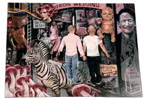 Pink Party Original Acrylic Painting by Serge Gay Jr